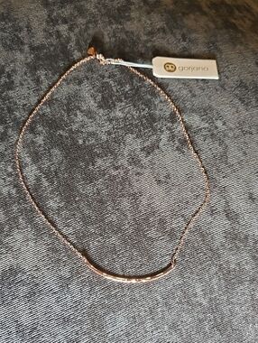 Gorjana Taner Bar Necklace Small In Rose Gold